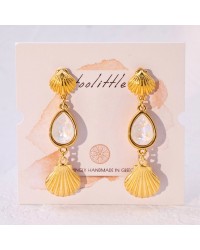 Swarovski Crystals Earrings Handmade earrings with Swarovski crystals and metallic sea shells