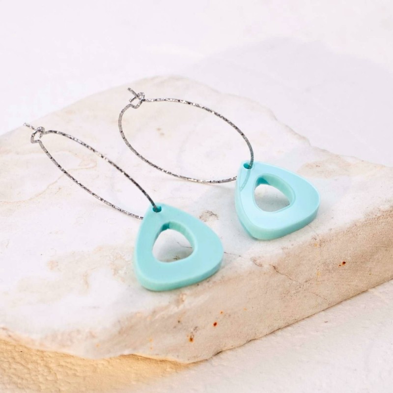 Σκουλαρίκια Κρίκοι με στοιχείο πλέξιγκλας Επάργυρα σκουλαρίκια κρίκοι με στοιχείο πλέξιγκλας