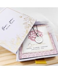Κολιέ Birth Flower - Carnation for January Κολιέ Birth Flower - Carnation for January