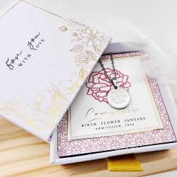 Κολιέ Birth Flower - Carnation for January