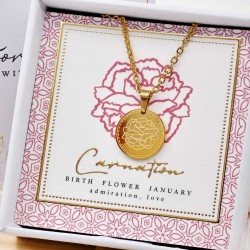Κολιέ Birth Flower - Carnation for January