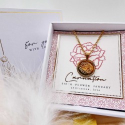 Κολιέ Birth Flower - Carnation for January