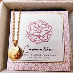 Κολιέ Birth Flower - Carnation for January