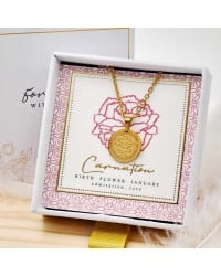 Κολιέ Birth Flower - Carnation for January Κολιέ Birth Flower - Carnation for January