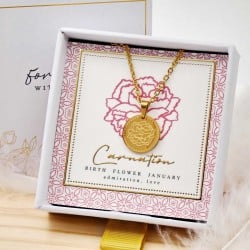 Κολιέ Birth Flower - Carnation for January