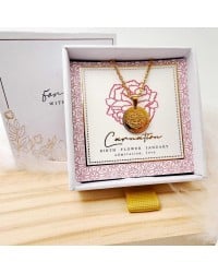 Κολιέ Birth Flower - Carnation for January Κολιέ Birth Flower - Carnation for January