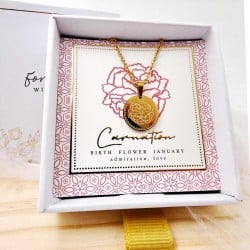 Κολιέ Birth Flower - Carnation for January