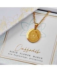 Κολιέ Birth Flower - Daffodil for March Κολιέ Birth Flower - Daffodil for March