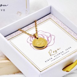 Κολιέ Birth Flower - Rose for June