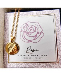 Κολιέ Birth Flower - Rose for June Κολιέ Birth Flower - Rose for June