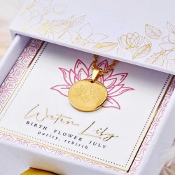 Κολιέ Birth Flower - Water Lily for July