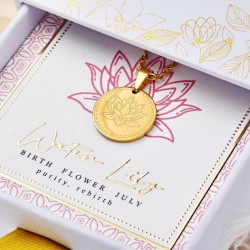 Κολιέ Birth Flower - Water Lily for July
