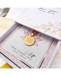 Κολιέ Birth Flower - Water Lily for July Κολιέ Birth Flower - Water Lily for July