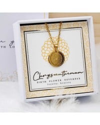 Κολιέ Birth Flower - Chrysanthemum for November Κολιέ Birth Flower - Chrysanthemum for November