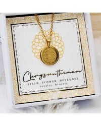Κολιέ Birth Flower - Chrysanthemum for November Κολιέ Birth Flower - Chrysanthemum for November