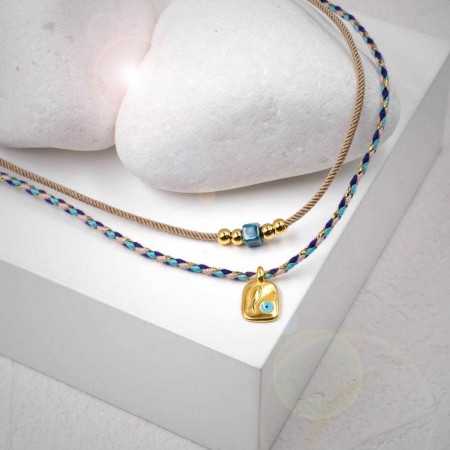 Fish Evil Eye Short Necklace
