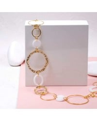 Plexi Circles Long Necklace Handmade long necklace made of chain and plexiglass with gold-plated parts
