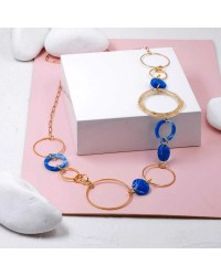 Μακρύ Κολιέ Plexi Circles Xειροποίητo κολιέ από αλυσίδα και πλέξιγκλας με επίχρυσα στοιχεία