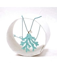 Toolittle Long Necklace - Coral Grove Handmade necklace made of plexiglass and gold-plated parts