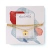 Gold-plated chain necklace with metallic heart Chain necklace and gold-plated parts made of stainless steel