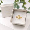 Gold-plated ring with enamel in a deluxe gift box 