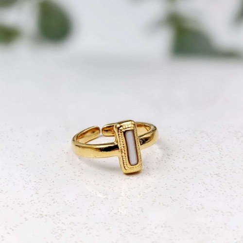 Gold-plated ring with enamel in a deluxe gift box 