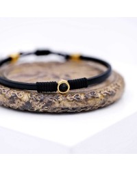 Leather bracelet with Swarovski crystal Leather bracelet with Swarovski crystal in gold-plating