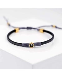 Leather bracelet with Swarovski crystal Leather bracelet with Swarovski crystal in gold-plating
