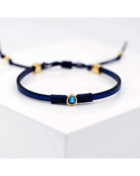 Δερμάτινο βραχιόλι με κρύσταλλο Swarovski Δερμάτινο βραχιόλι γυναικείο με κρύσταλλο Swarovski σε επίχρυση επιμετάλλωση