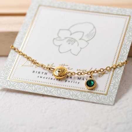 Βραχιόλι με Λουλούδι Γέννησης - Μάιος Βραχιόλι με Λουλούδι Γέννησης - Μάιος