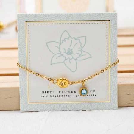 Βραχιόλι με Λουλούδι Γέννησης - Μάρτιος Βραχιόλι με Λουλούδι Γέννησης - Μάρτιος