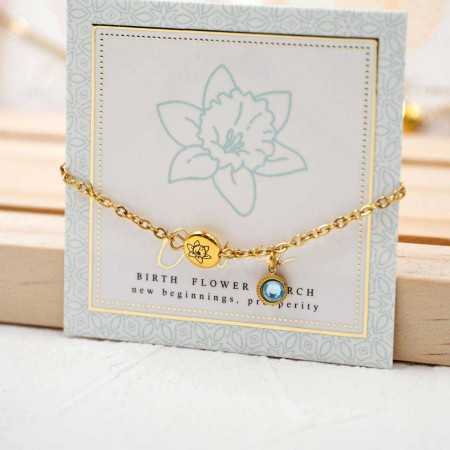 Βραχιόλι με Λουλούδι Γέννησης - Μάρτιος Βραχιόλι με Λουλούδι Γέννησης - Μάρτιος