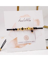 Makrame bracelet with gold-plated crown Handmade makrame bracelet made of high quality cord with gold-plated crown
