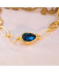 Chain Bracelet with Austrian crystal Chain bracelet with 24K gold-plating and Austrian crystal