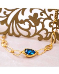 Chain Bracelet with Austrian crystal Chain bracelet with 24K gold-plating and Austrian crystal