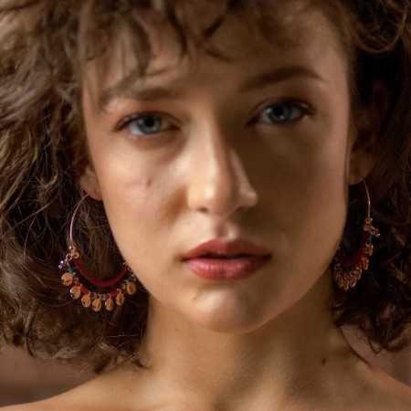 Κρίκοι Jaipur Dark Red Κρίκοι Jaipur Dark Red