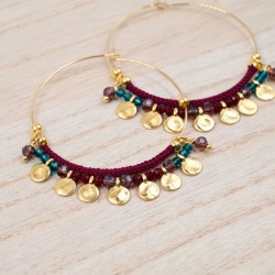 Κρίκοι Jaipur Dark Red
