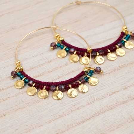 Κρίκοι Jaipur Dark Red Κρίκοι Jaipur Dark Red