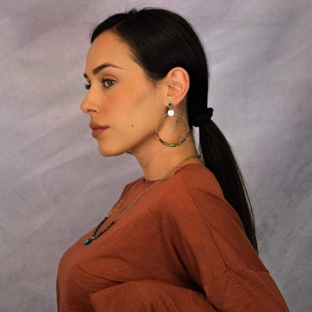 Σκουλαρίκια κρίκοι Precious Beads Σκουλαρίκια κρίκοι Precious Beads