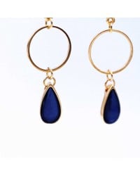 Σκουλαρίκια με κρύσταλλα Swarovski και σταγόνες από γυαλί Σκουλαρίκια με κρίκους, κρύσταλλα Swarovski και σταγόνες από γυαλί vitraux