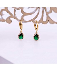 Handmade hoop earrings with Austrian crystals and gold-plating Handmade hoop earrings with Austrian crystals and gold-plating