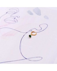 Handmade hoop earrings with Austrian crystals and gold-plating Handmade hoop earrings with Austrian crystals and gold-plating