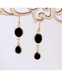 Handmade earrings with Austrian crystals and gold-plating Handmade earrings with Austrian crystals and gold-plating
