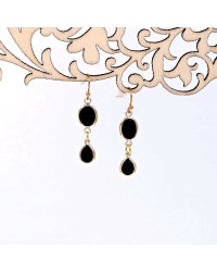 Handmade earrings with Austrian crystals and gold-plating Handmade earrings with Austrian crystals and gold-plating