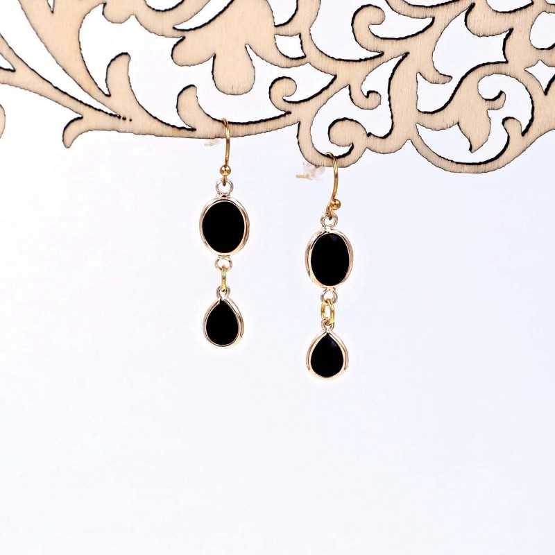 Handmade earrings with Austrian crystals and gold-plating Handmade earrings with Austrian crystals and gold-plating