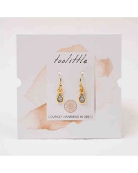 Handmade earrings with glittered enamel in gold-plating Handmade earrings with glittered enamel in gold-plating