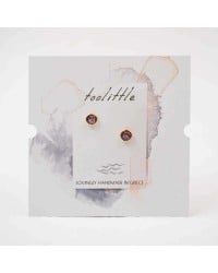 Handmade stud earrings with glittered enamel in gold-plating Handmade stud earrings with glittered enamel in gold-plating