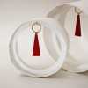 Handmade oversized earrings with plexiglass parts and 24K gold-plating