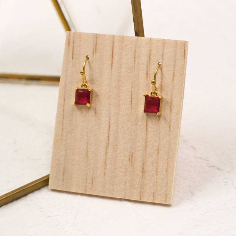 Σκουλαρίκια με επίχρυση επιμετάλλωση 24Κ και ζιργκόν