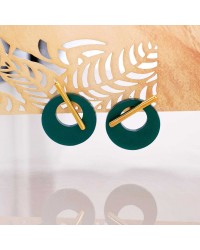 Gold-plated earrings made of plexiglass Handmade earrings in 24K gold-plating made of plexiglass
